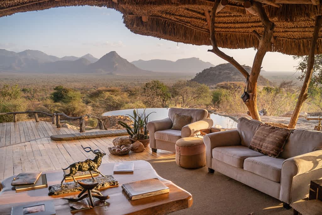 Lounge area at Sarara camp